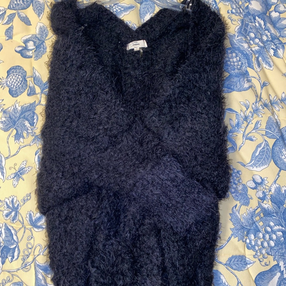 soft, black, trendy cardigan